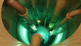 Blick in einen Grundwasserbrunnen 