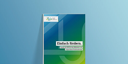 Zu sehen ist das Titelbild der ZUG-Publikation "Einfach fördern"