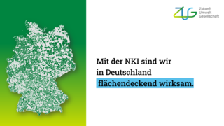 Folie mit Deutschlandkarte, auf der zahlreiche Standorte markiert sind
