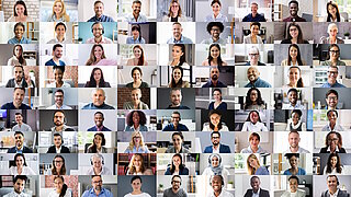 Collage von Menschen unterschiedlicher Herkunft