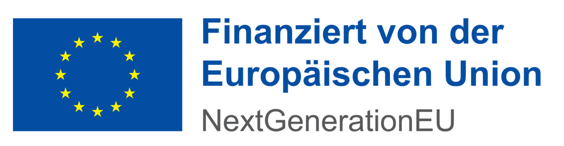 Logo "Finanziert von der Europäischen Union - Next Generation EU" 
