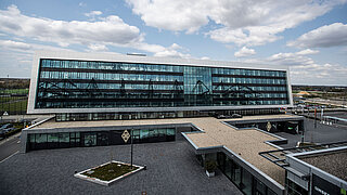 Das Hotel H4 im Borussia Park in Mönchengladbach