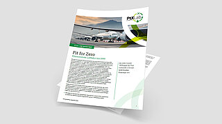 Titelbild der Studie Fit for Zero - Klimaneutrale Luftfahrt bis 2050.