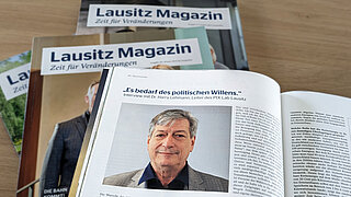Porträt von Dr. Harry Lehmann in einem Artikel des Lausitz Magazin.