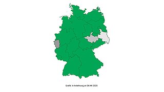 Deutschlandkarte mit Braunkohleregionen