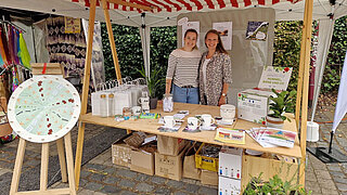 Stand über das Nachhaltigkeitsmanagement beim Ortsfest 2023