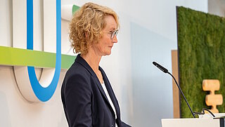 Prof. Dr. Katrin Böhning-Gaese mit ihrem Impulsvortrag „Klima und Naturschutz: Wie kann das funktionieren?“